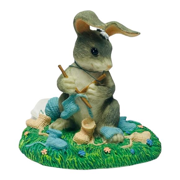 Fitz and Floyd Charming Tails Guess What 89/714 Dean Griff Rabbit Figurine MIB - Picture 2 of 9